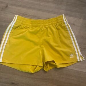 Yellow adidas shorts, medium
